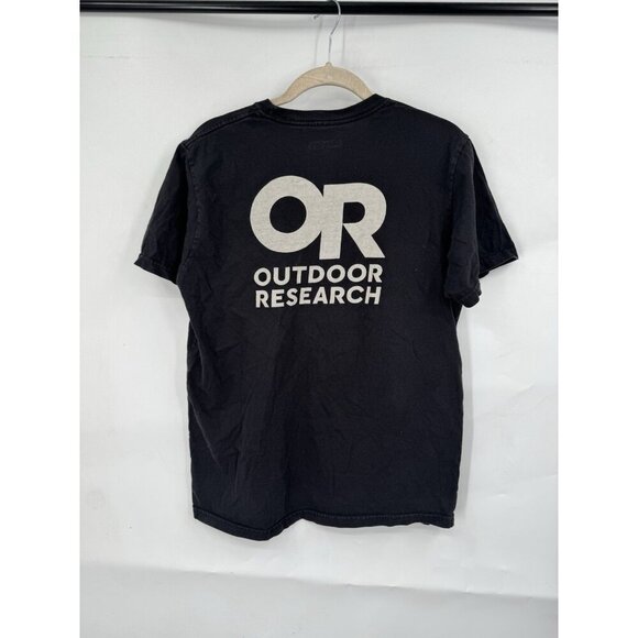 Outdoor Research Lockup Back Graphic Tee Men Medium Black Organic Cotton - Picture 2 of 4